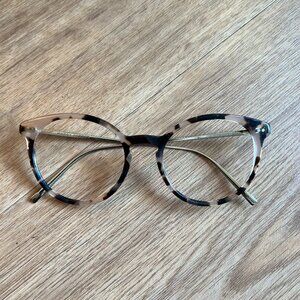 Warby Parker Eyeglasses Langley W7200 Wide Opal Tortoise Round 52-19 140 FRAMES